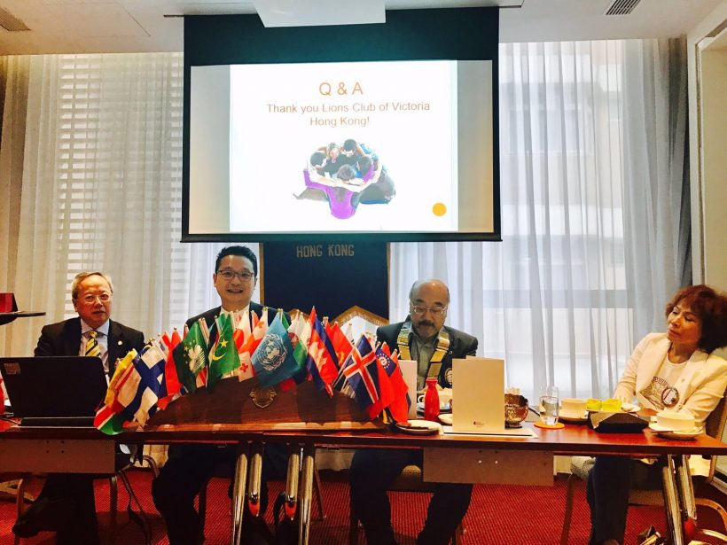 “Healthy Air” sharing to the Lions Club of Victoria Hong Kong