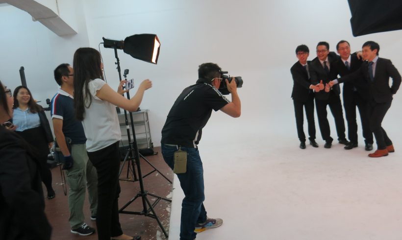 Photo shooting in studio