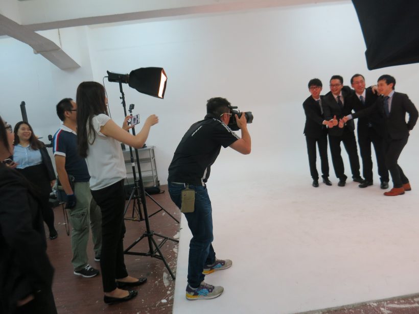 Photo shooting in studio